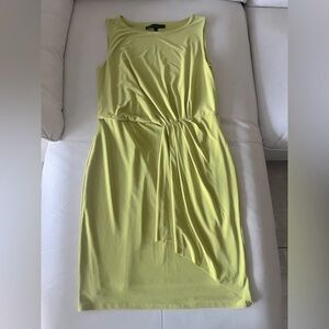 White House Black Market Asymmetrical Lime Dress